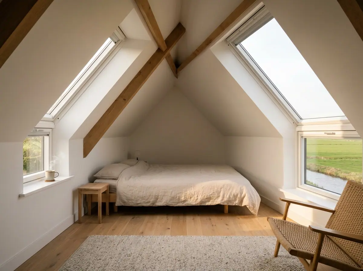 Afgewerkte zolderkamer